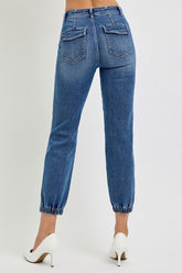 RISEN Women's High Rise Ankle Jogger Jeans - Stretch Denim Comfort & Style